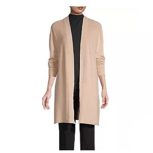 NWT Worthington Long Sleeve Open Front Cardigan in Camel Heather (Size XL)